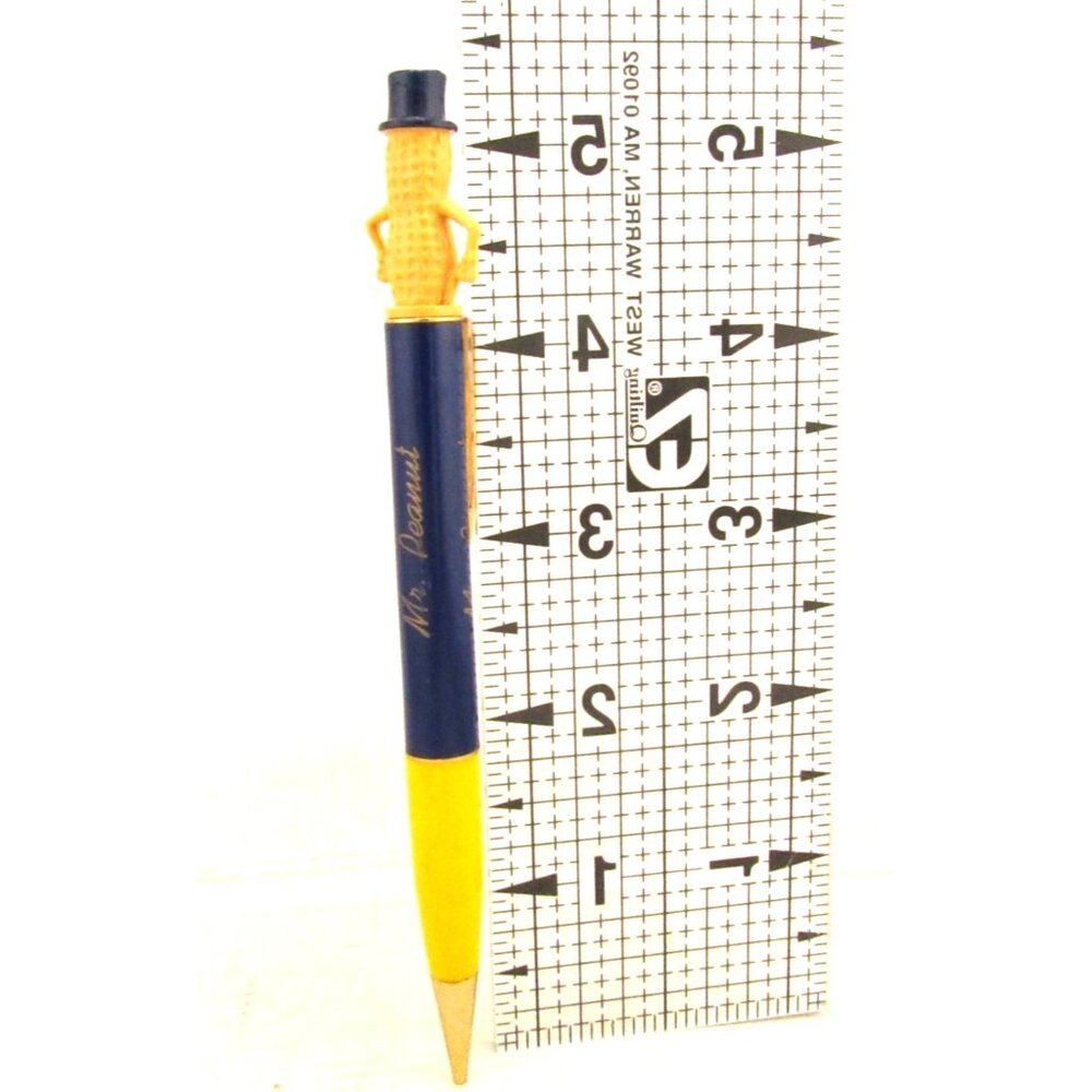 Vintage Mr. Peanut Planters Peanuts Mechanical Pencil w /Lead Blue & Yellow - Picture 8 of 8